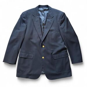 Brooks Brothers Brookscool Blazer 44R Navy Blue with Gold Buttons Classic Jacket